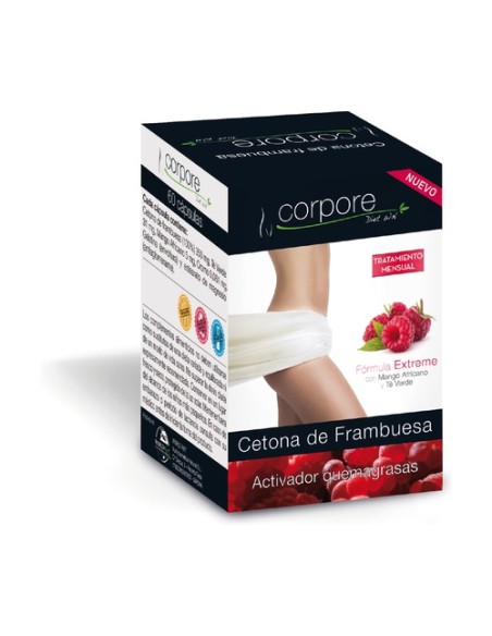 Cetona De Frambuesa 60 cápsulas de 500mg Corpore Diet