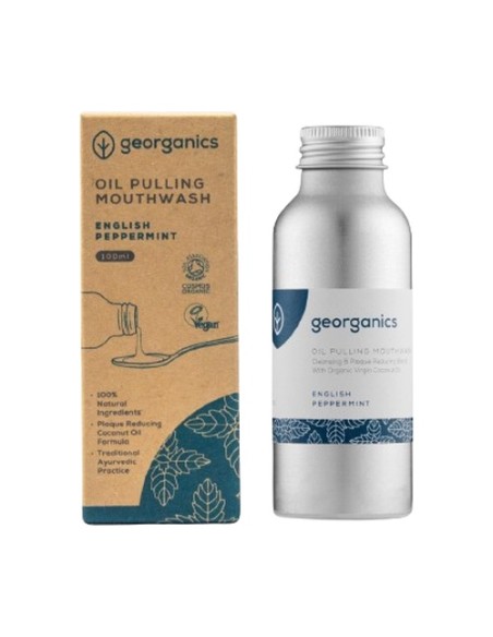 Enjuague bucal de aceite de menta inglesa 100 ml Georganics