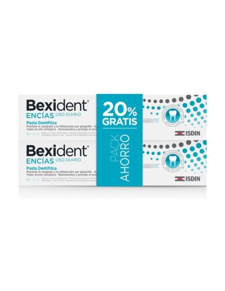 Dúo Bexident encías uso diario pasta dentífrica 2 unidades de 125ml Isdin