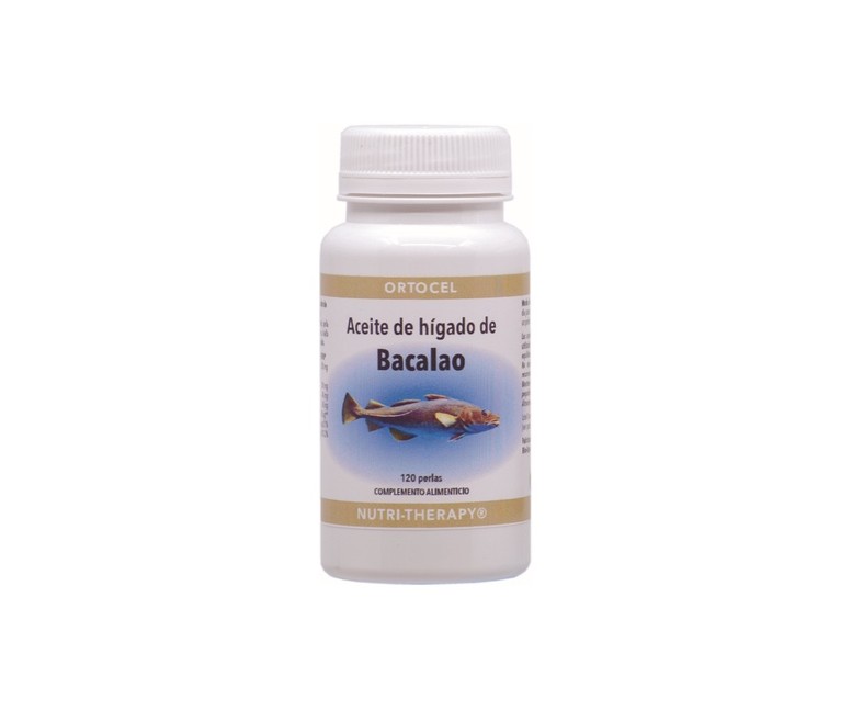 Aceite de Higado de Bacalao 120 perlas de 721mg Ortocel Nutri Therapy
