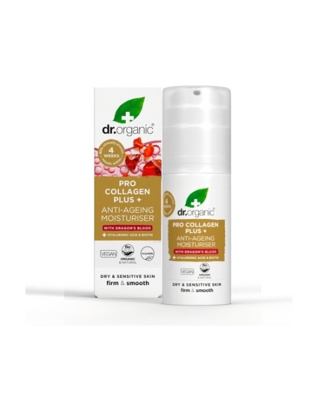 Crema antienvejecimiento Pro Colágeno Plus+ con Sangre de Dragón 50 ml Dr. Organic