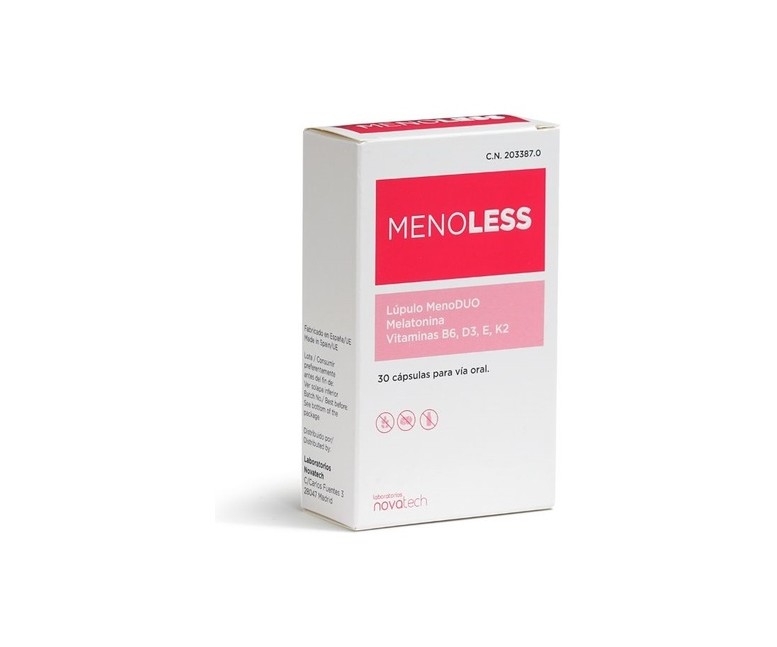 Menoless apoyo en la menopausia 30 cápsulas Novatech