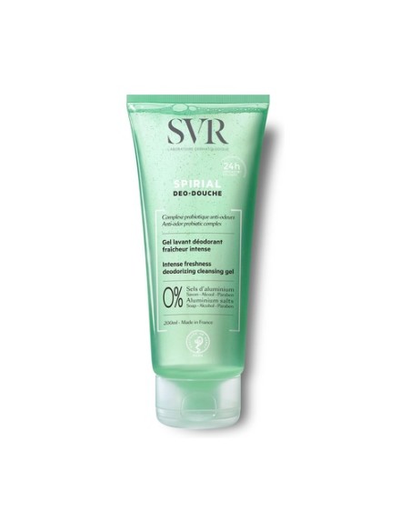 Spirial Deso-Douche Gel Limpiador Desodorizante Frescor Intenso 200 ml de gel SVR