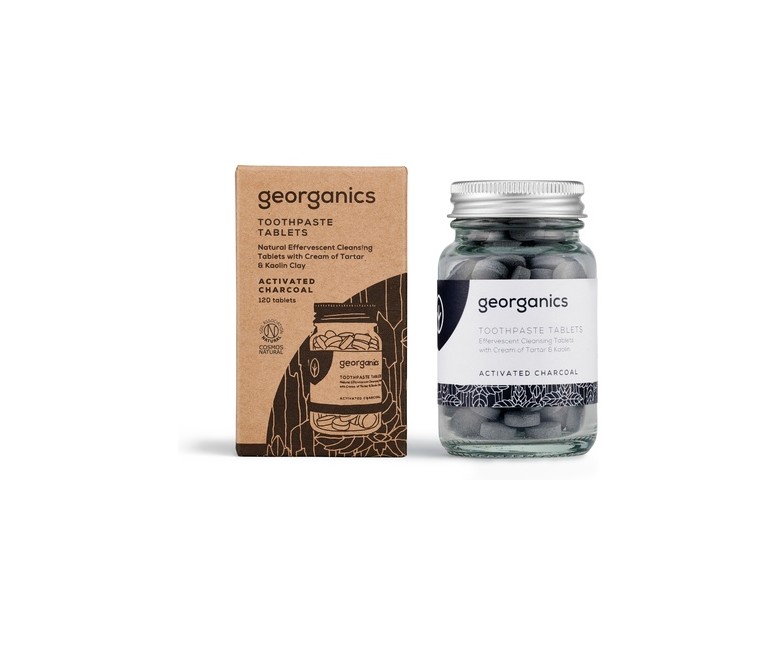 Pasta de dientes en pastillas carbón activo 120 tabletas Georganics