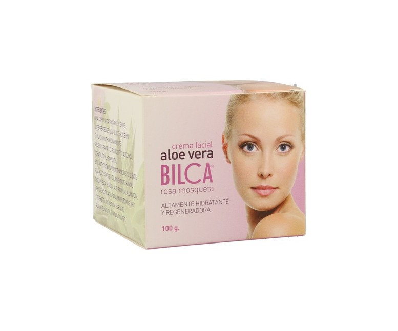 Crema Facial Aloe Vera y rosa mosqueta Hidratante 100 g de crema Bilca