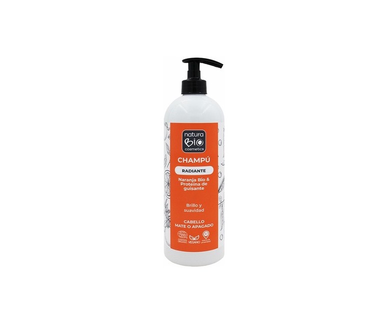Champú radiante con naranja Bio y proteína de guisante 740 ml NaturaBIO Cosmetics
