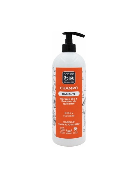 Champú radiante con naranja Bio y proteína de guisante 740 ml NaturaBIO Cosmetics