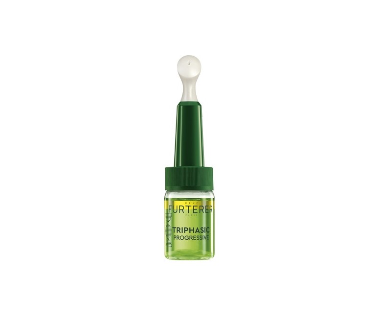 Triphasic Progressive Tratamiento Anticaída Longevidad & Densidad 8 ampollas de 5.5ml Rene Furterer