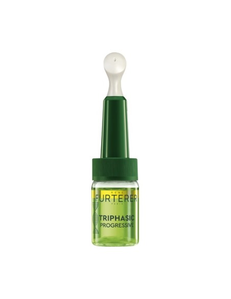 Triphasic Progressive Tratamiento Anticaída Longevidad & Densidad 8 ampollas de 5.5ml Rene Furterer