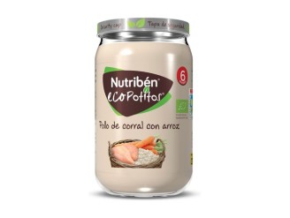 Tarrito de Pollo de Corral Con Arroz Eco 6m+