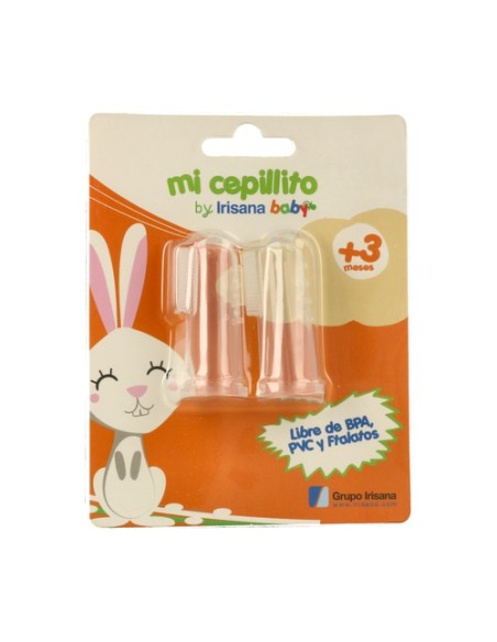 Cepillo dental de silicona para Bebé 2 unidades Irisana