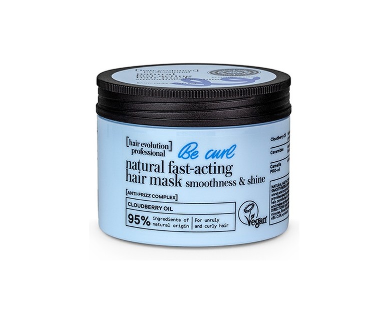 Mascarilla capilar natural de rápida acción be curl suavidad y brillo 150 ml de crema Natura Siberica