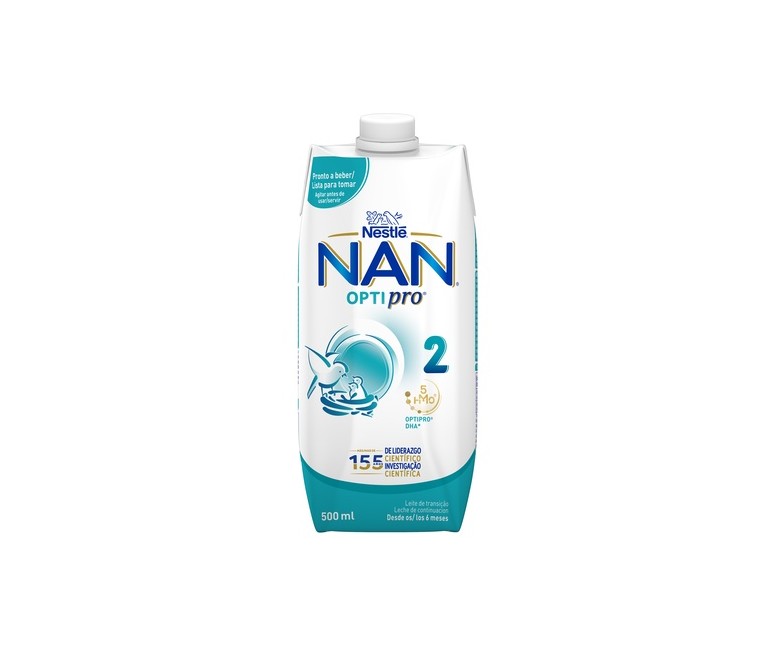 Leche infantil líquida Optipro 2, bebé +6m 500 ml NAN