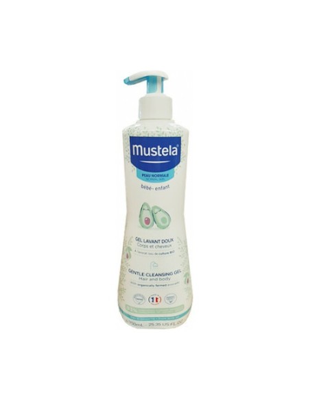 Bebé gel limpiador suave (pelo y cuerpo) 750 ml de gel Mustela