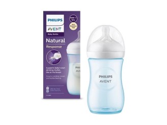 Biberón natural response azul 260 ml