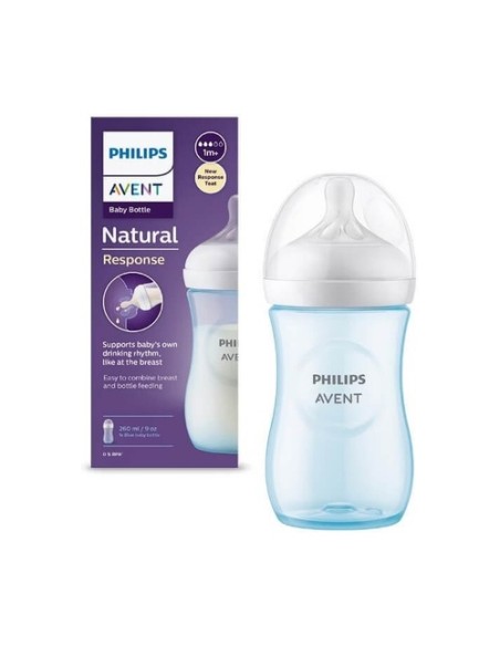 Biberón natural response azul 260 ml 1 unidad Philips Avent