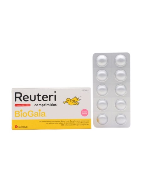 Reuteri fresa probiótico 10 comprimidos (Fresa) Casen Recordati