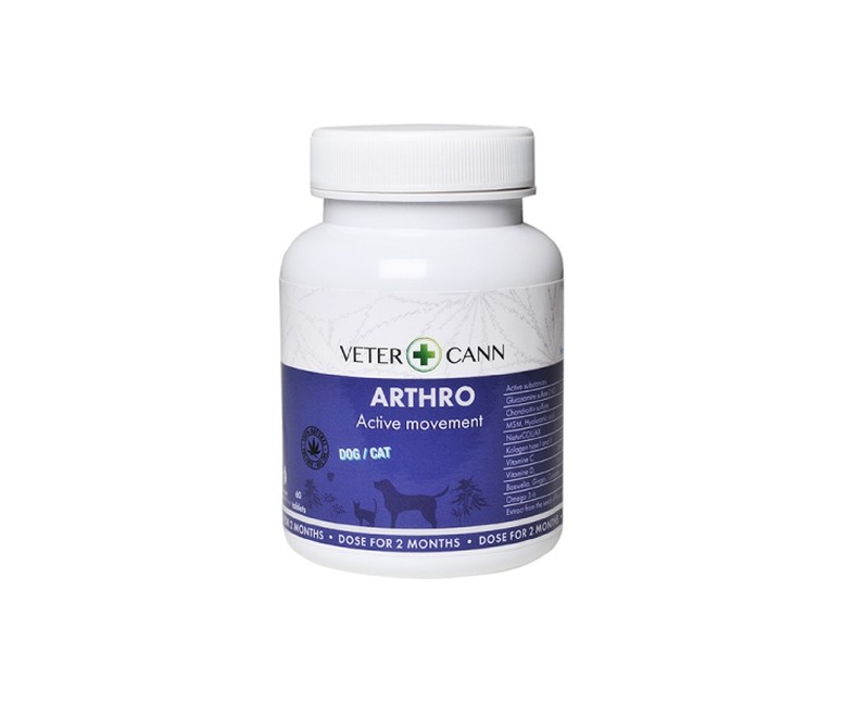 Arthro Colágeno perros y gatos 60 comprimidos Vetercann