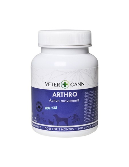 Arthro Colágeno perros y gatos 60 comprimidos Vetercann