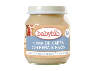 Tarrito de yogur de cabra con pera e higos +6m