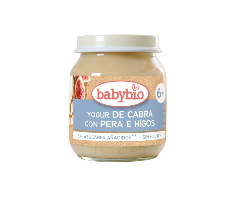 Tarrito de yogur de cabra con pera e higos +6m 130 g Babybio
