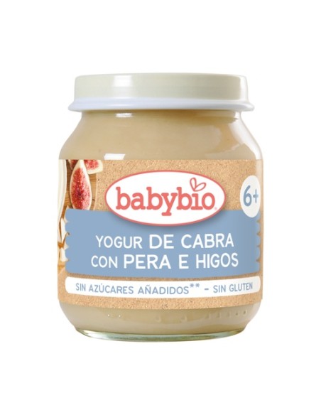Tarrito de yogur de cabra con pera e higos +6m 130 g Babybio