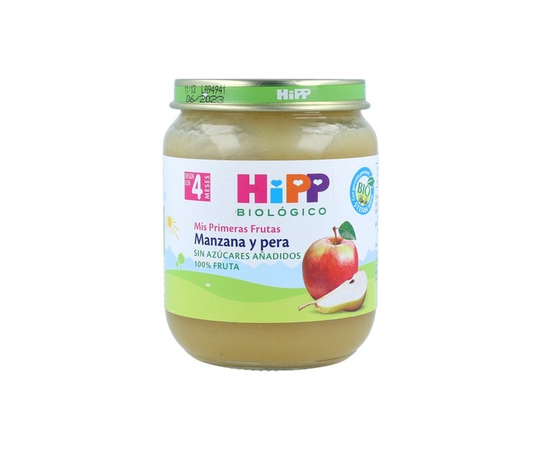 Tarrito de manzana y pera bio 4m+ 125 g HiPP