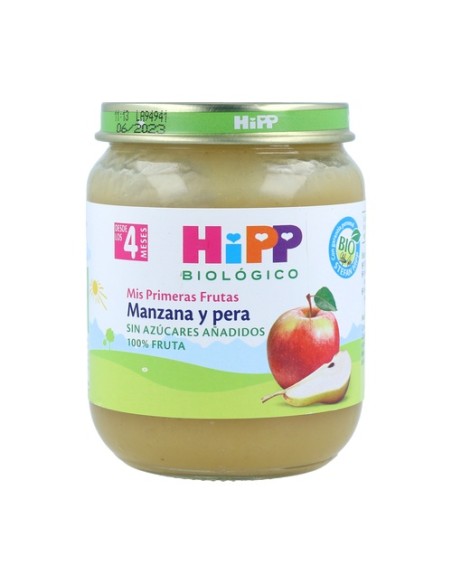 Tarrito de manzana y pera bio 4m+ 125 g HiPP