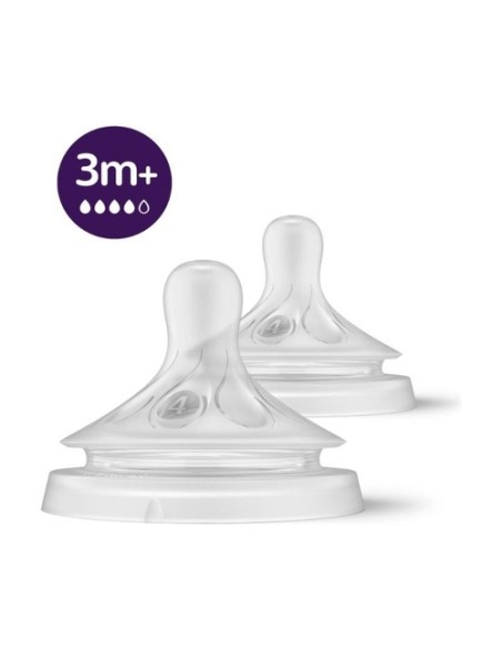 Tetinas natural response T4 3m+ 2 unidades Philips Avent