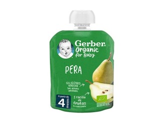 Pouch fruta bebé, Pera, bolsita infantil snack +6m