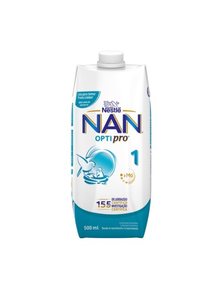 Leche infantil líquida Optipro 1 de inicio, bebé +0m 500 ml NAN