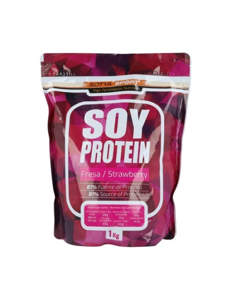 Proteinas soja 100% fresa 1 kg de polvo Sotya