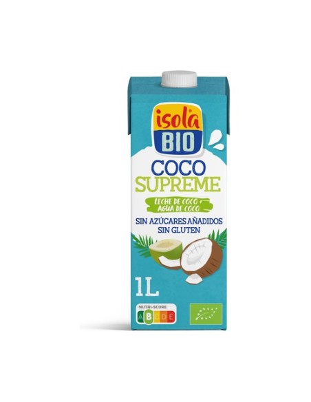 Bebida de Leche de Coco y Agua de Coco 1 L (Coco) Isola Bio