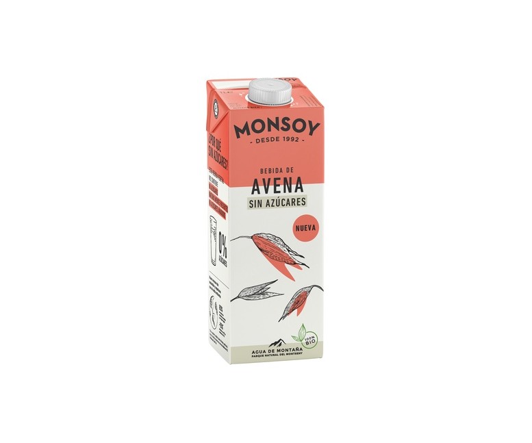 Bebida de avena bio sin azúcar 1 L (Avena) Monsoy