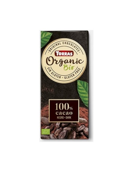 Chocolate negro 100% cacao criollo forastero 100 g (Chocolate - Cacao) Torras