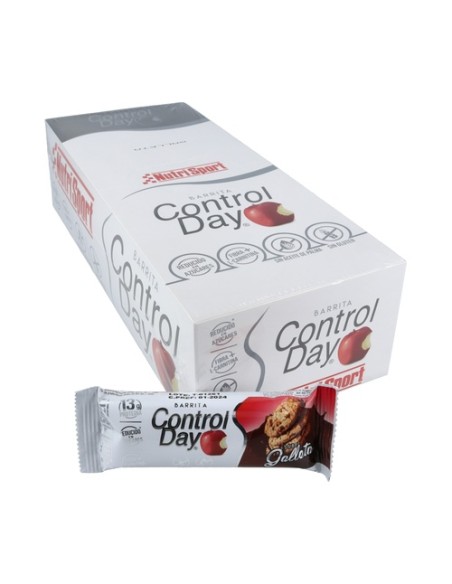 Caja de barritas control day de galleta 28 barritas de 44g (Galleta) Nutrisport