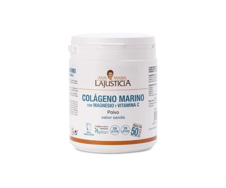 Colágeno Marino con Magnesio y Vitamina C sabor Sandía 350 g (Sandía) Ana Maria Lajusticia®