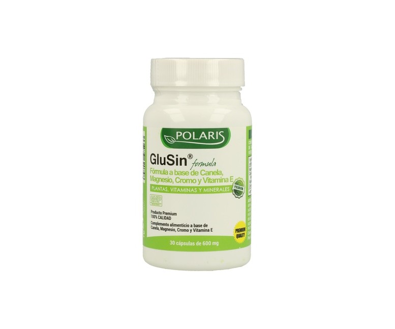 Glusin (Canela + Magnesio) 600mg 30 cápsulas de 600mg Polaris