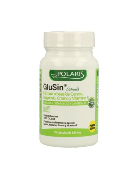 Glusin (Canela + Magnesio) 600mg 30 cápsulas de 600mg Polaris