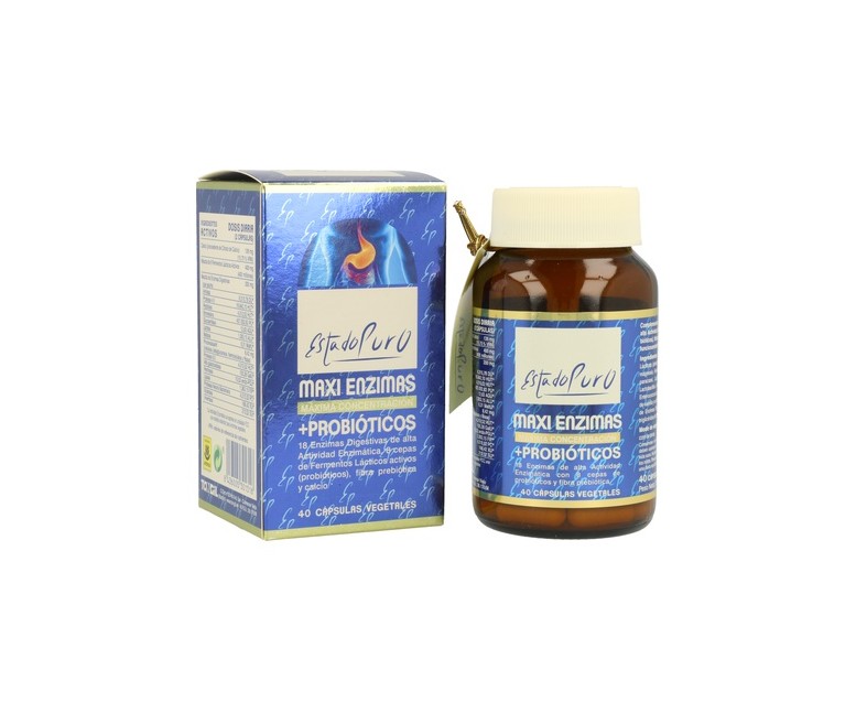 Maxienzimas con probióticos 40 cápsulas vegetales Estado Puro