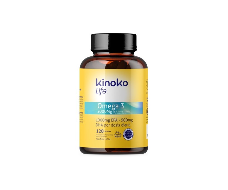 Omega 3 2000 mg 1000 epa y 500 dha 120 cápsulas Kinoko Life