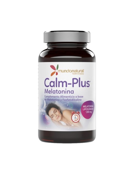 Calm plus melatonina 30 cápsulas vegetales de 387.9 mg Mundonatural