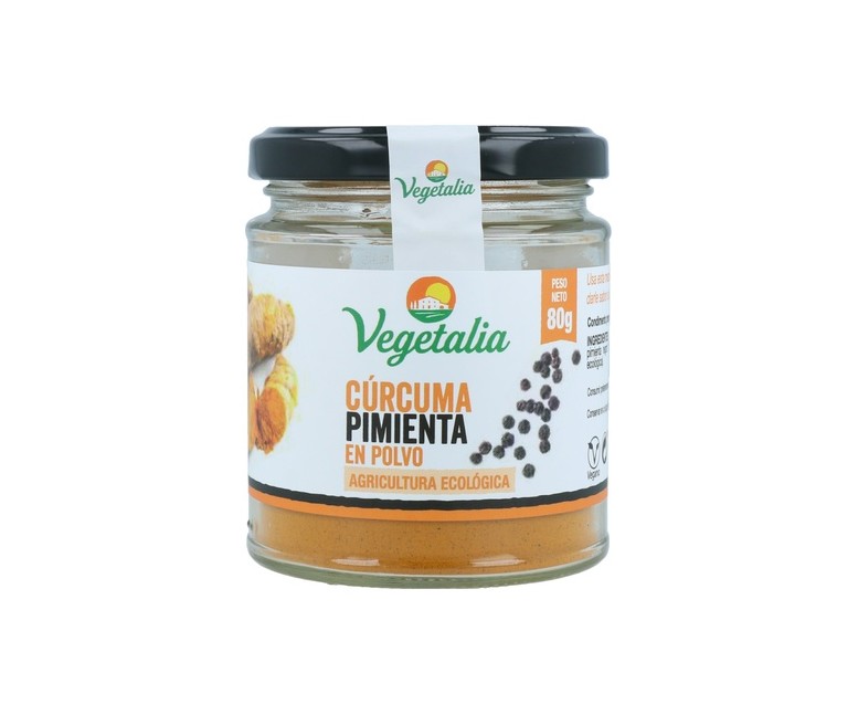 Curcuma + Pimienta Negra en Polvo Bio 80 g Vegetalia