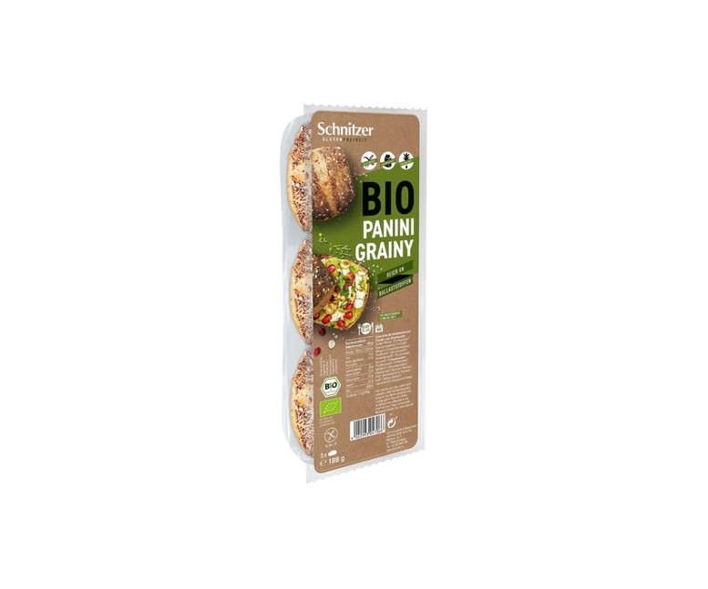 Panecillo panini grainy sin gluten 188 g Schnitzer