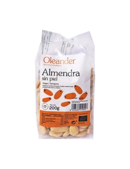 Almendra sin piel 12/14mm bio 200 g Oleander