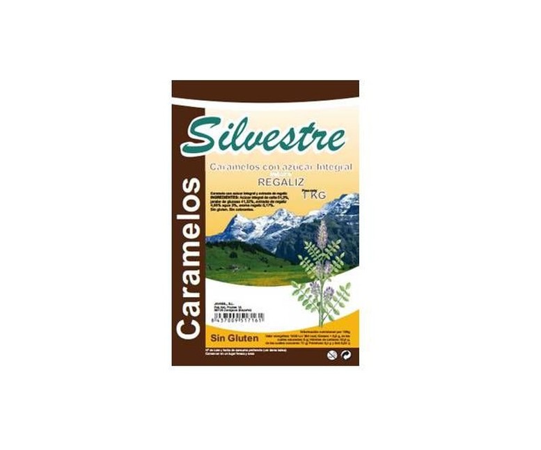 Caramelos De Regaliz Con Azúcar Integral 1 kg Silvestre