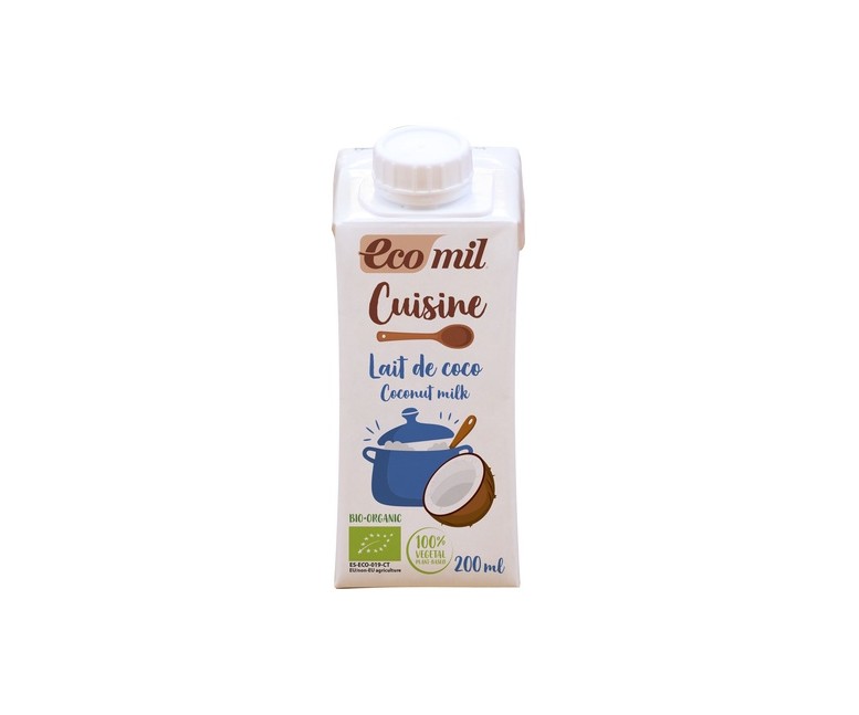 Bebida de coco para cocinar Bio 200 ml Ecomil