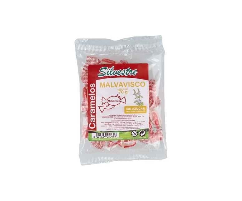 Caramelos Malvavisco Sin Azúcar Sin Gluten 70 g Silvestre