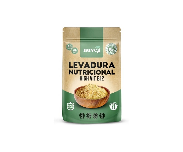 Levadura nutricional high vitamina B12 125 g Nuveg