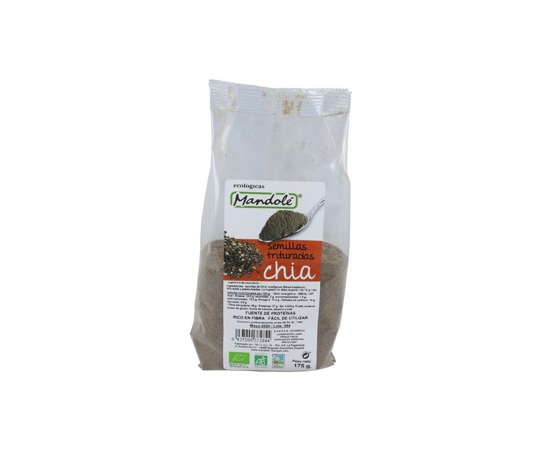 Semillas de chía molidas 175 g de polvo Mandole
